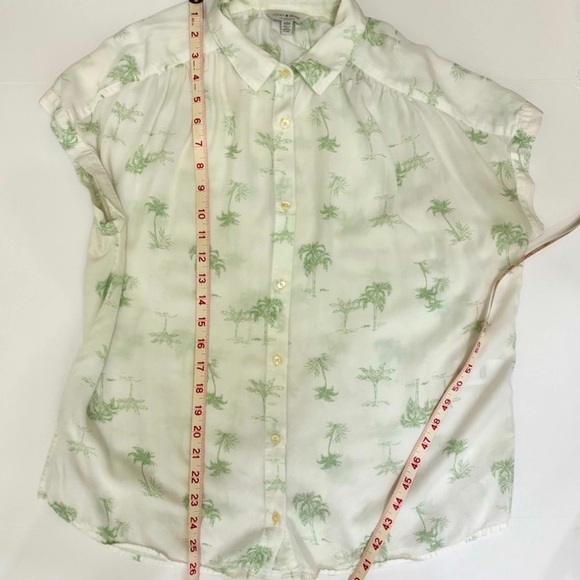 Lucky Brand Palm Tree Women’s Camp Button-Up Shirt Size Medium - Picture 8 of 8